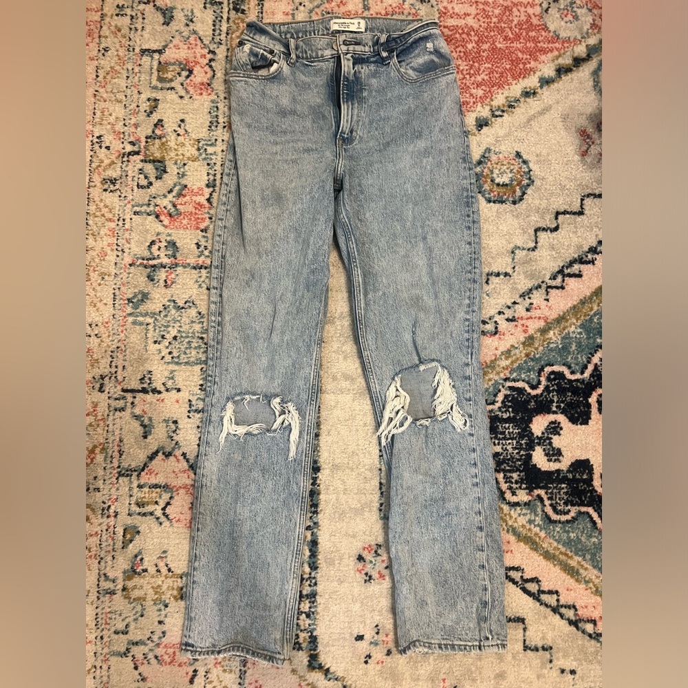 Abercrombie & Fitch 90’s straight ultra high rise- 28 L - curve love